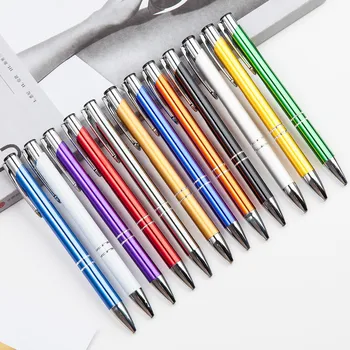 50ШТ Творчески метални химикалки, многоцветни химикалки, ученически офис консумативи, канцеларски материали за учениците