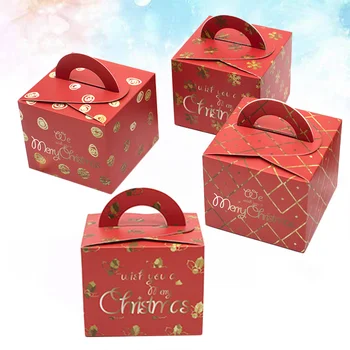 Кутия за коледни сладки Kichvoe, подаръчни кутии на щипцах, кутии за подаръци, Коледно парти, Хартиени опаковки за предложения