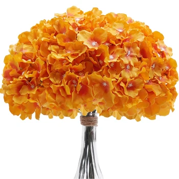Изкуствени цветя Евтини Коприна букет от Хортензия Украса на сватбената дома на булката за Нова Година Аксесоари за подреждане на растенията в вази