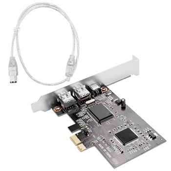 PCI Express X1, PCI-E Firewire 1394A IEEE1394 Карта контролер за PC + Метал е Подходящ За настолен компютър