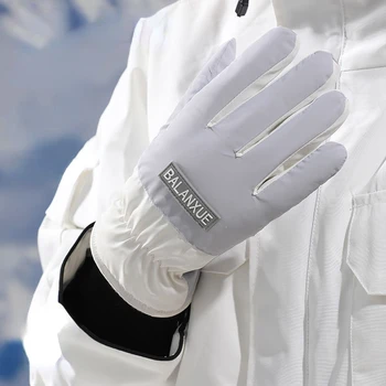 Ски ръкавици, непромокаеми зимни ръкавици за студено време, ръкавици за каране на сноуборд с чувствителен на допир екран, приятна за мъже и жени