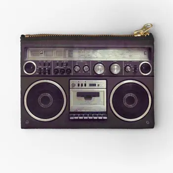 Ретро boombox на 80-те години, кассетный плейър, калъфи с цип, бельо, джоб за съхранение на пари, нетният портфейл, Опаковки за ключове и монети, Мъжки малки