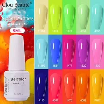 Clou Beaute 8 мл Гел-лак За нокти Nail Art Soak Off UV Горния Основен Слой Гел-лака За Нокти, Траен Лак 180 Цвята