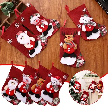 Коледни чорапи, подарък чорапи, Украса за камината, Коледна елха, Снежен човек, Дядо Коледа, Лосове, коледни чорапи, украса за дома