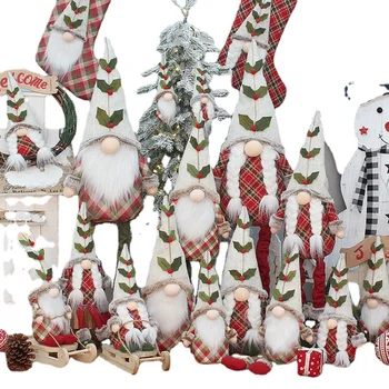Нови Коледна украса Голямо Предизвикателство кукла-фея с плъзгащи се крака, мечето Плюшено джудже, Шведската сладка фигурка ръчно изработени, декор