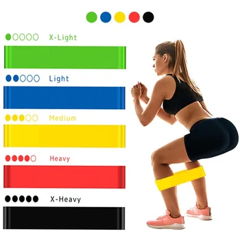 5 цвята, категоричен эспандер, Спортно оборудване за фитнес зала, Еластични ластици, каишка за фитнес, за практикуване на йога, Преносим за бодибилдинг
