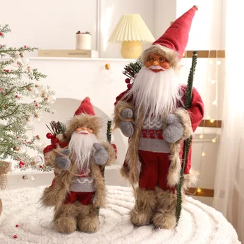 Декорация на подаръци, кукли на Дядо коледа, Витрина, в търговски център, Украса на празничната атмосфера на дома, Коледни подаръци