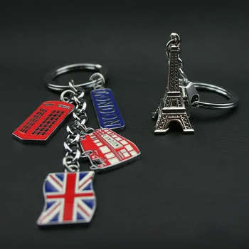 Метален ключодържател с флага на Великобритания, Сувенирен Ключодържател в британския Лондонски стил, Ключодържател за кола, Ключодържател за чанти, ключодържатели в британската теми