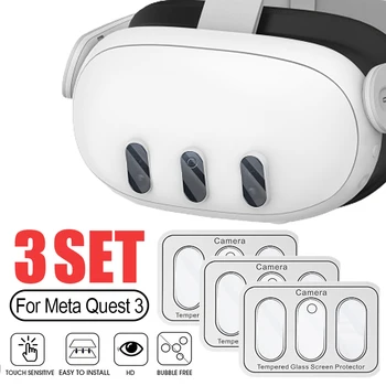 За обектив Meta Quest 3 VR Защитно покритие на Екрана На камерата Meta Quest3 HD Прозрачни Противоосколочные Защитни Фолиа, изработени От Закалено Стъкло
