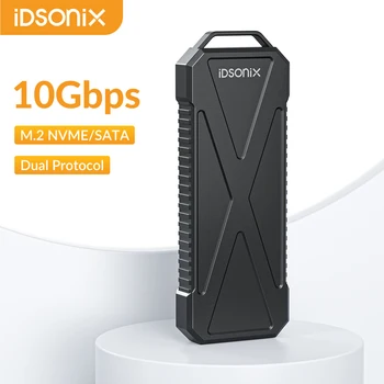 iDsonix M. 2 SATA NVMe SSD Case Корпус Външен Твърд Диск с Двойно Протокол 10 Gbit/с USB 3.2 C NVMe NGFF Калъф за Съхранение на Преносими КОМПЮТРИ