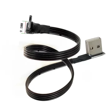 Сверхгибкий Плосък Кабел за пренос на данни Нагоре Надолу Наляво под прав ъгъл от 90 градуса USB UltraShort Micro USB от щепсела до ультракороткому USB-кабел за трансфер на данни