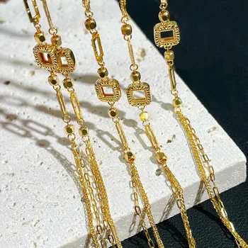 JY Изящни Бижута, гривни от чисто злато 18 карата за жени, гривни изработени от фин перли