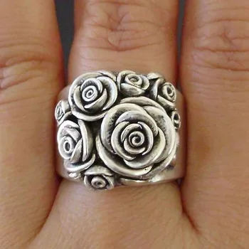 Винтажное пръстен с роза