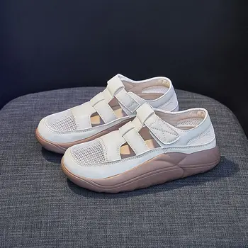 Дамски сандали на платформа Летни ежедневни Маффиновые ходила 2023 най-Новите выдолбленная Модни дамски обувки Дишащи Нескользящие сандали
