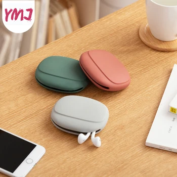 3 цвята, преносим калъф за слушалки, мини-силиконова овална мека чанта за съхранение, кутия за слушалки за USB кабел за пренос на данни, калъф за слушалки