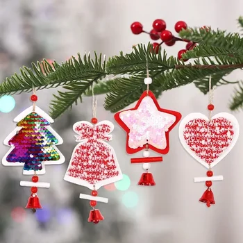 Коледни аксесоари Висулка във формата на Коледно Нови Свирки в формата на Звезда на Любовта Дървена Коледна Окачване Висящи Украшения