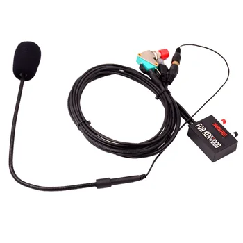 2023 Микрофон високоговорител за управление на автомобила Vechicle с бутон PTT Finger Удлинительный кабел 8-пинов за волана радио KENWOOD TM271 TM281