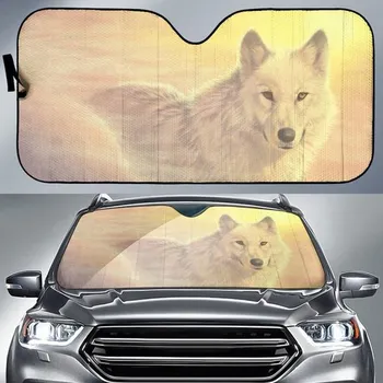 Авто козирка с принтом вълк, авто сенника-уникален подарък за всеки любител на вълци.