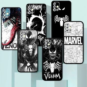 Marvel Смешни Venom Cool За Samsung Galaxy A04 A04E A42 A12 A02S A91 A81 A71 A51 A41 A21 A31 А01 Силиконов Черен Калъф За телефон Funda