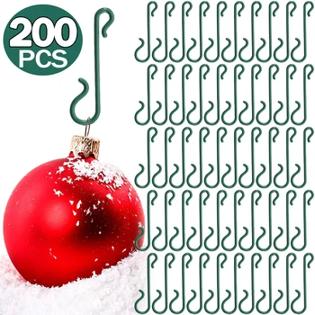 Коледен орнамент S-образни куки Пластмасова кука Топки за Коледната елха Висящи Поставки за дома нова година декор на Едро