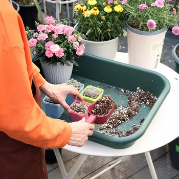 Градински инструменти за домашно съхранение в саксии месестата поставка за саксии голям дебели пластмасови универсална тава за детски стоки от първа необходимост за градината