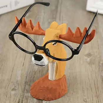 Дървен Държач за очила, Поставка за очила във формата на Животни, Ръчно изработени Дърворезби, Поставка за очила, очила