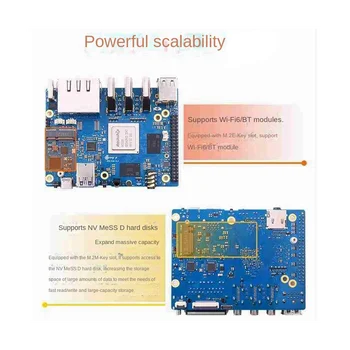 За Ориндж Пи 5 Plus 16 GB Оперативна Памет RK3588 Восьмиядерный 2,5 G Двоен Мрежов Порт с Борда на Разширяване на PCIE с Аксесоари US Plug