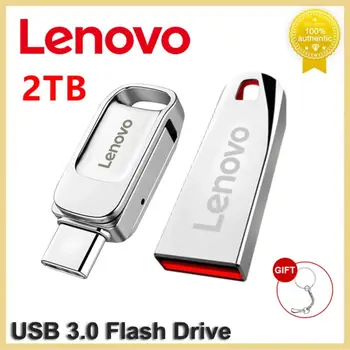 Lenovo 2TB Memory Stick 1TB USB 3.0 на Спецификацията за USB Флаш-Диск 512GB Твърд Диск 2TB Метален Мини-Ключ-Диск За КОМПЮТЪР Car Musie