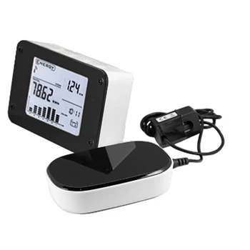 Безжичен монитор електроенергия за проследяване на потреблението на енергия В реално време за еднофазно или трифазен зададено измерване на мощност Бяло + черно