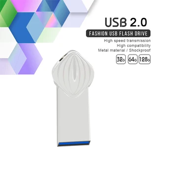 Нов Мини USB2.0 Метален 128 GB, 64 GB, 32 GB, 16 GB, Високоскоростна USB Флаш памет Memory Stick USB Флаш памет Подарък