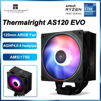 Thermalright AS120 EVO 4 Процесора Охладител С Топлинна Тръба AGHP4.0 S-FDB 120 мм ARGB на Въздушния Вентилатор на Радиатора За LGA1700 1200 1150 AMD AM4 AM5
