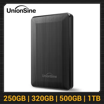 UnionSine HDD 2,5-Инчов Преносим Външен Твърд Диск, 250 GB, 320 GB 500 GB 1 TB USB3.0 За Съхранение на Данни, Съвместим с PC, Mac MacBook Desktop