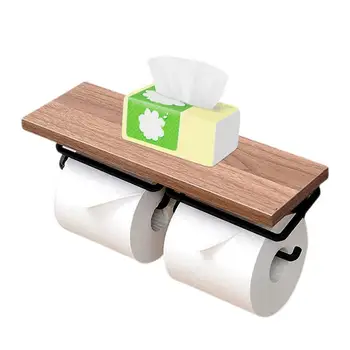 Държач за хартиени кърпи Залепваща поставка за тоалетна хартия на руло Диспенсер за хартиени кърпички в банята, Стенен държач за тоалетна хартия на руло Аксесоар за баня