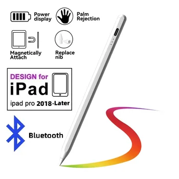 Bluetooth писалка за всички iPad 10th Pro11 12.9 Air5 Mini 2018 и по-нови версии с дисплей храна с отклонение на Дланта за Apple Pencil2 / 1