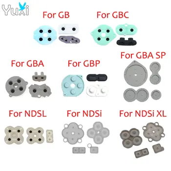 YuXi За Да се GB GBP GBC, GBA SP Комплект провеждане на гумени облицовки за бутоните в Замяна За DS Lite DSL за силиконови бутони NDSL NDSi XL
