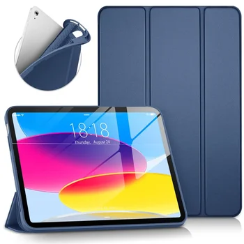 Калъф за таблет Apple iPad 10 10.9 2022 10-то поколение A2757 A2777 с магнитна мека силиконова панти капак Smart Cover