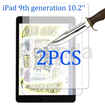 2 ЕЛЕМЕНТА Защитен слой от закалено стъкло за iPad 9 9-то поколение 10,2-инчов iPad9 2021 издаване на защитен филм 9H 0.33 mm