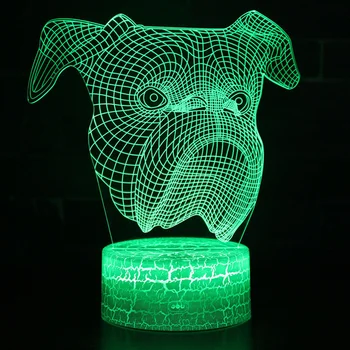 Анимационни серии Куче, 3D лека нощ, цветна пълноценната настолна лампа, креативен подарък LED84