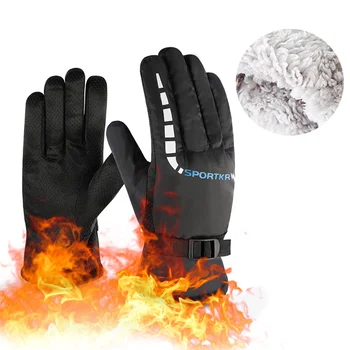 Зимни туристически ръкавици Топли ръкавици с пълна пръст Ски спортове на открито, на Къмпинг, Колоездене, Каране на скутер, мотоциклет guantes XA222Q