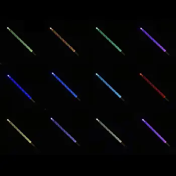 1 Чифт акрилни барабанни пръчки 12 цвята, променящия цвят, 5A, цветни светещи led джаз барабанни пръчки за сцена, подпори за изказвания по време на партита