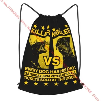 669-Killer Vs Нибълс Наполовина изпечен комедиен филм, раница на съвсем малък, реколта спортна чанта с меки корици за фитнес зала, спортна чанта за бягане на открито