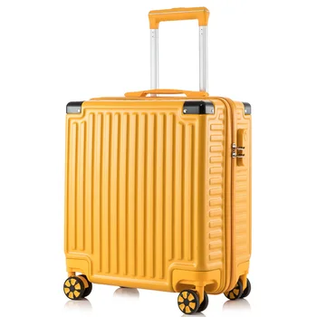18-инчов пътен куфар с алуминиева рамка, посадъчен куфар, Мини кутия за парола, куфар, Портативна Универсална чанта за багаж с колела