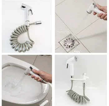 Баня с Пистолет-спрей за тоалетна и Биде ABS накрайник за душ кран пружинен Маркуч за употреба на резервоара за анален душ комплект самоочистителей wc