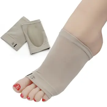 2 Бр Ръкав за поддръжка на свода на стъпалото С мека еластична гелевой пълнеж, тъканни чорапи-арка за плоска пета, дишащи