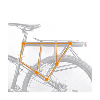 Универсална задната част на рафт за планински велосипед, единична етажерка за кола от алуминиева сплав, Быстросъемная полк със светлоотразителен покритие