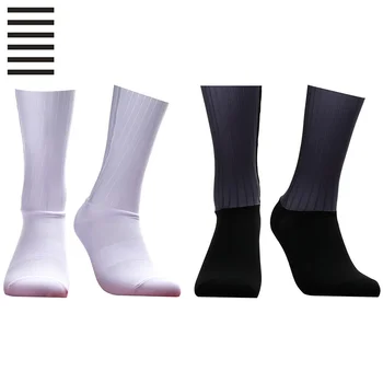 Силиконови нови нескользящие безшевни чорапи за колоездене Men Pro Aero Чорапи Дишащи тежкотоварни пътни велосипедни чорапи rapha Calcetines Ciclismo