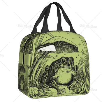 Сладко чанта за обяд с термоизолированными гъби-жаби, за многократна употреба Контейнер за обяд с джоб за жени, мъже, на къмпинг, за пътуване на открито