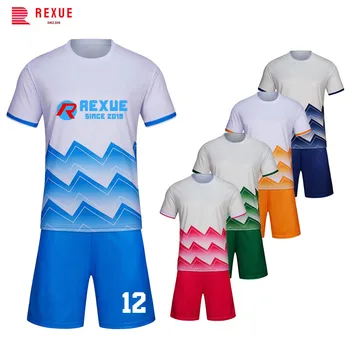 Мъжки футболни тениски, персонализиран комплект, комплект форми с къс ръкав и къси панталонки, бързосъхнеща дишаща материя, Нов сезон