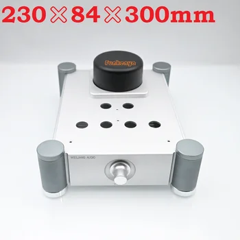Корпус лампового усилвател W230 H84 D300 Корпус предусилителя за домашно аудио САМ, алуминиева кутия за песъкоструена