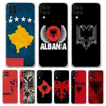Албания Флаг Албанци Прозрачен Калъф За мобилен телефон Samsung A51 A71 A21S A12 A11 A31 A41 A03S A22 A13 A33 A73 а a53 A52 A32 5G в а23 Калъф